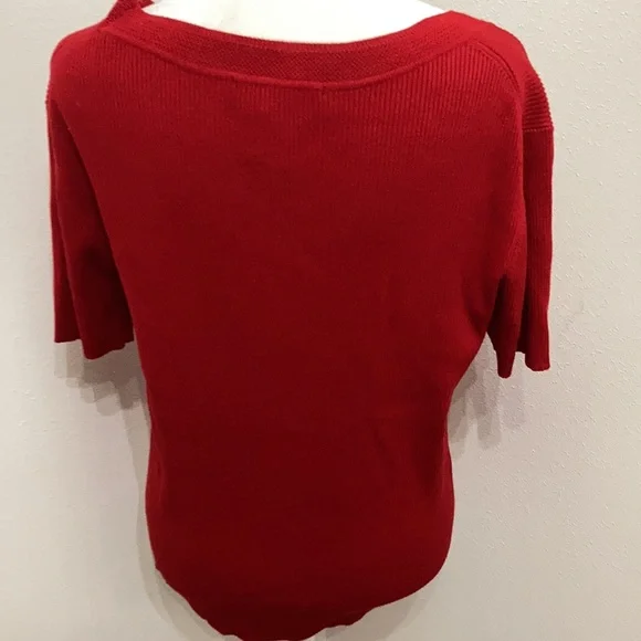 EC Evan Picone Shade of Red Blouse Size XL - Picture 6 of 12